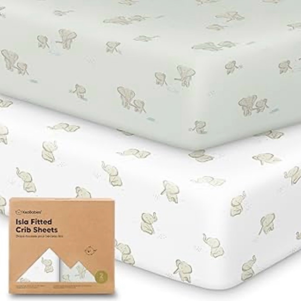 Elephant Bamboo Crib Sheets
